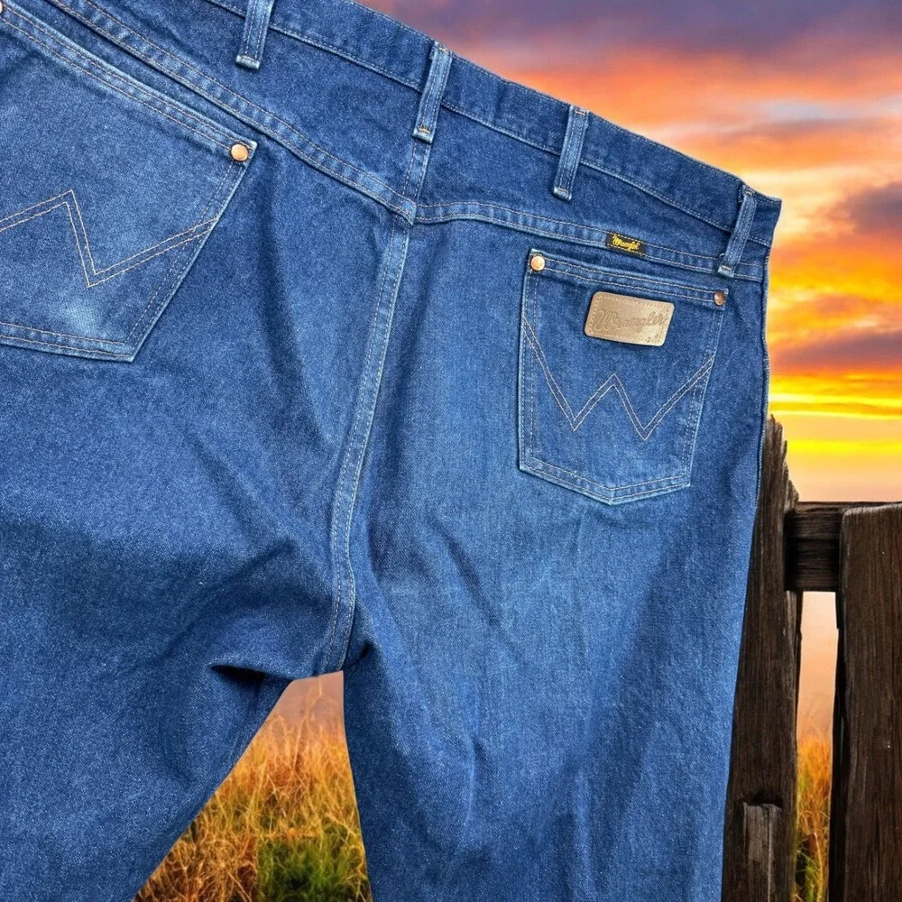Wrangler Cowboy Cut Jeans Mens 42x30‎ Blue 13MWZPW Original Fit Western Denim